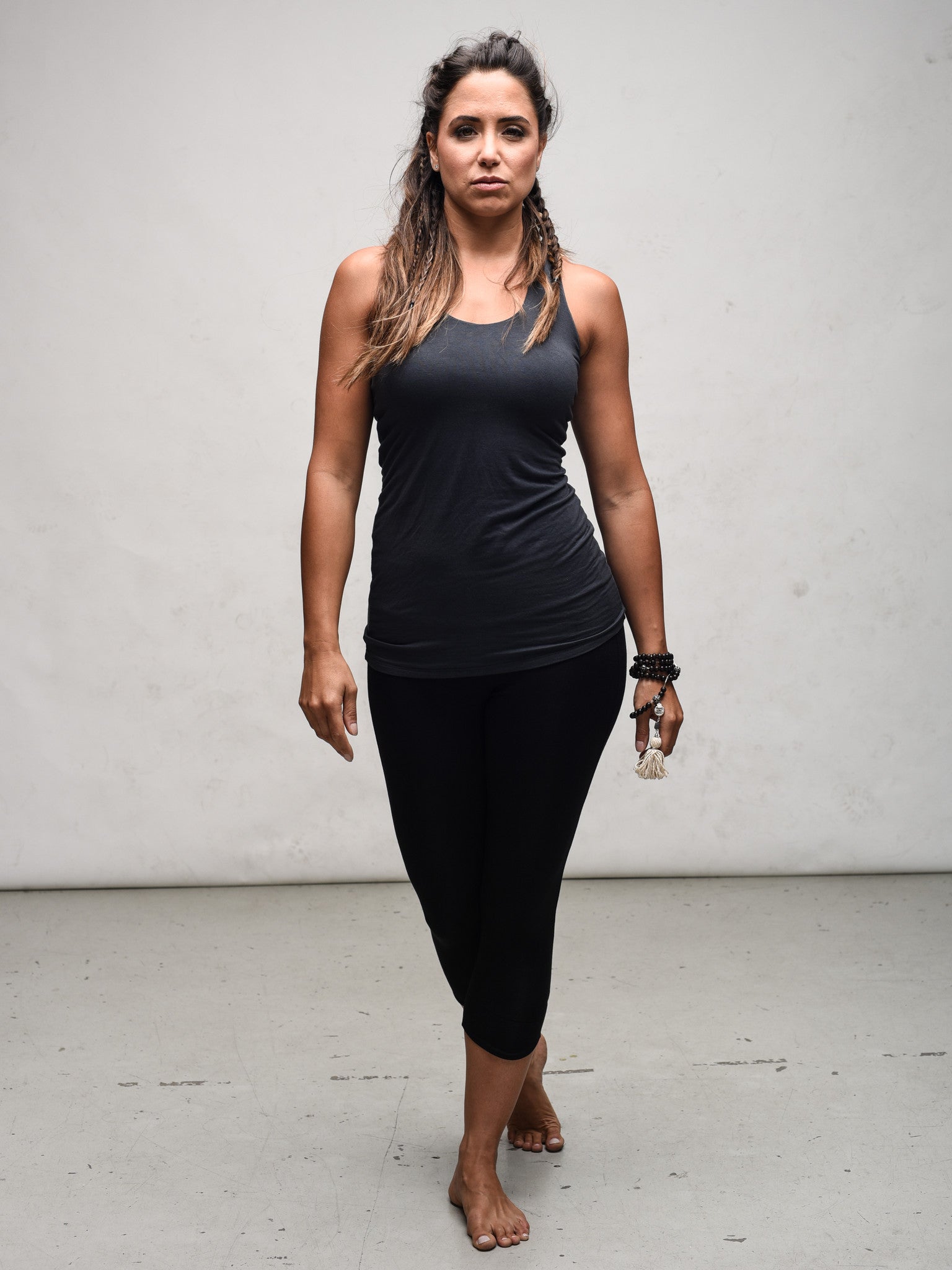 racerback Yoga Tank top with built in bra shelf, bamboo jersey by Zen Nomad