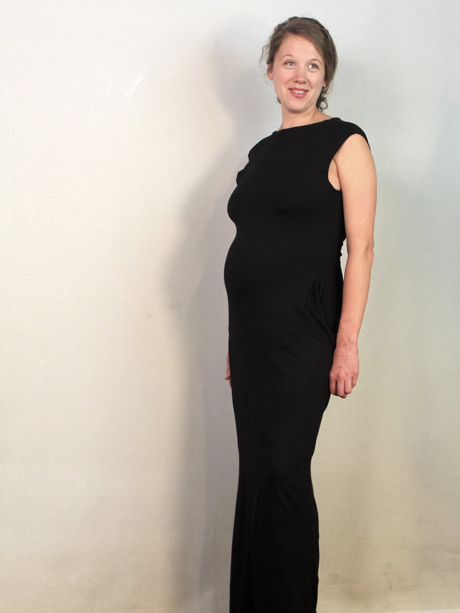 Zen NOmad and Thieves  Metamorph bamboo dress convertible to 24 , sustainable style, black Maternity