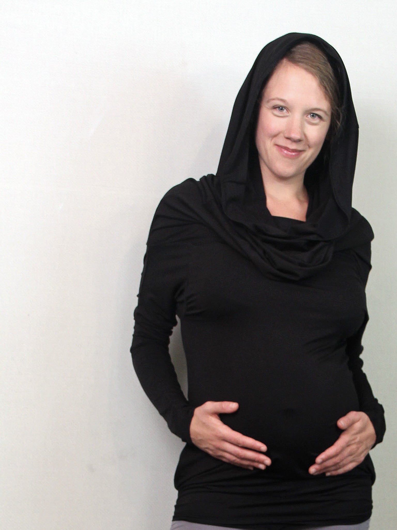 Maternity Zen NOmad and Thieves  Metamorph bamboo dress convertible to 24 , sustainable style, black